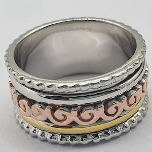 Spinner Ring | Angst Ring | Fidget Ring | Boho Ring | Zierlicher Ring | 925 Silber Ring | Geschenk für sie | Hübscher Spinner Ring | Meditations-Ring