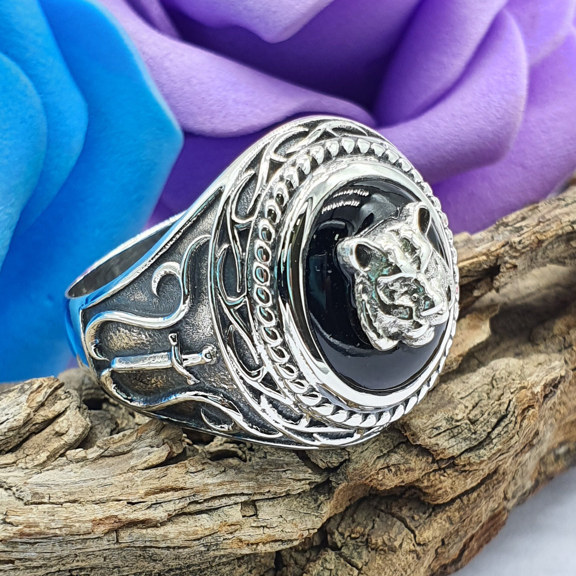 Jaguar Ring, 925 Sterling Silver Ring, Statement Ring, Jaguar Logo 