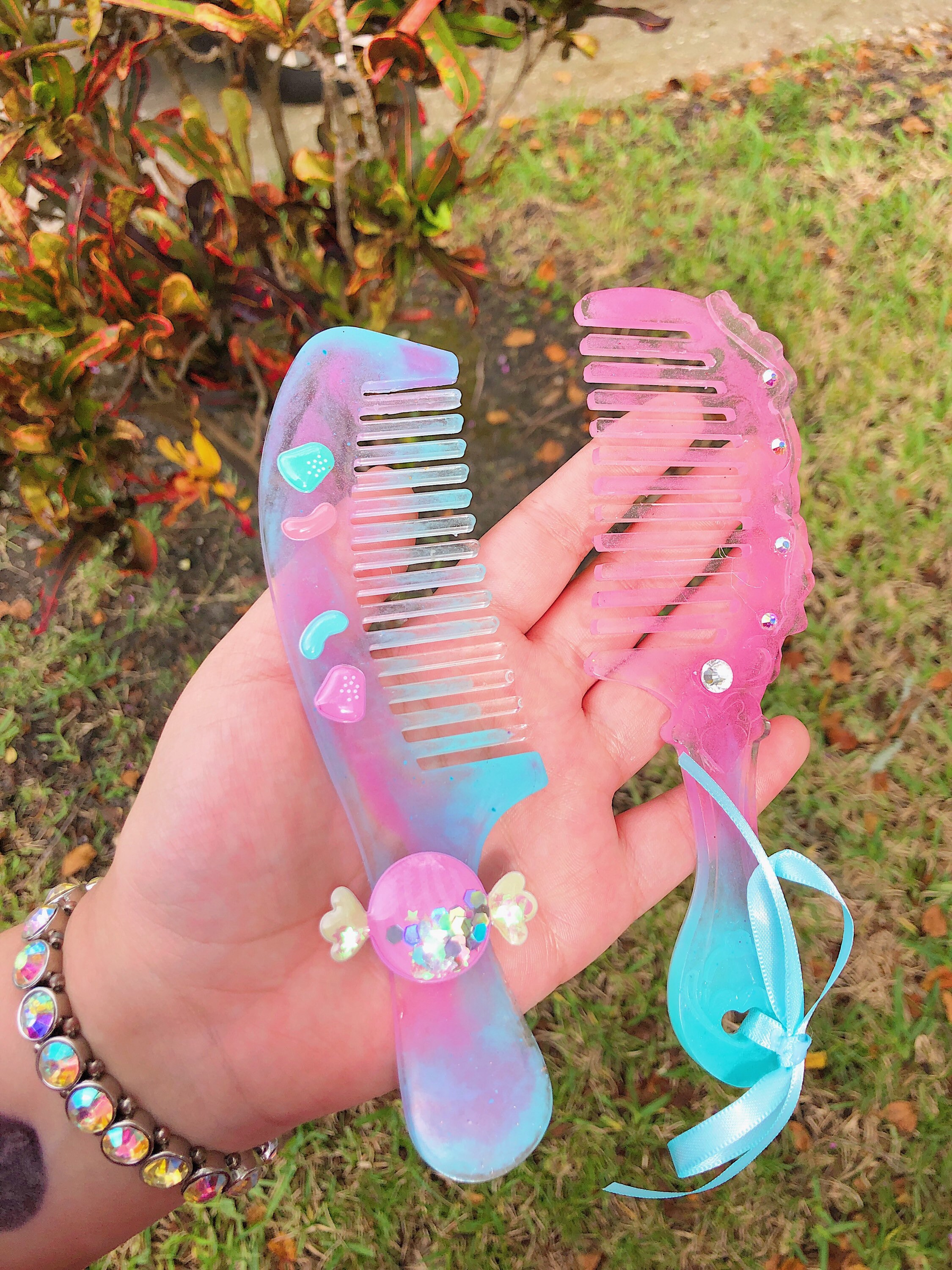 Resin combs resin hairbrush cute combs hair accessories hair Etsy