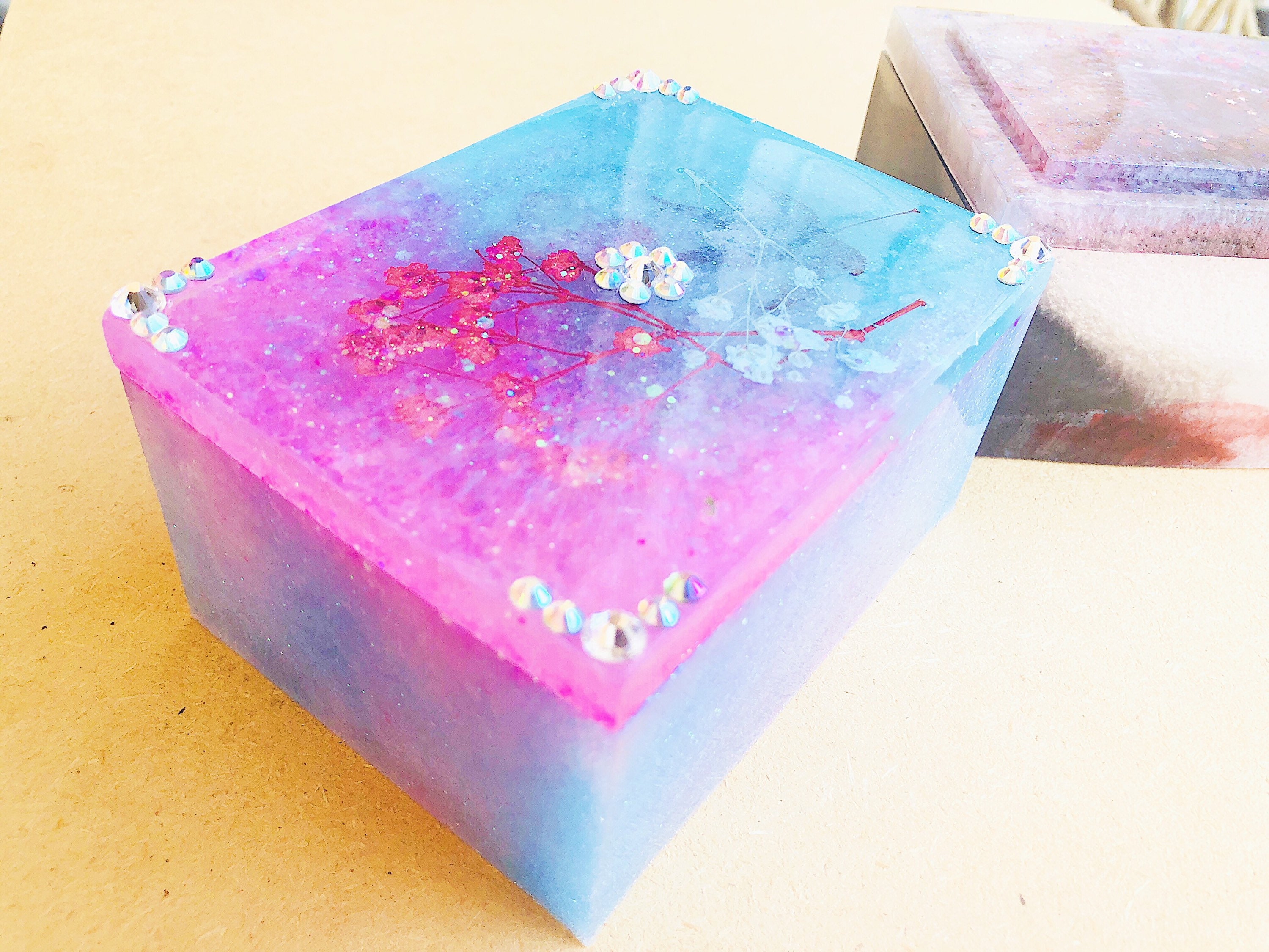 Resin jewelry box Resin container jewelry container holder Etsy