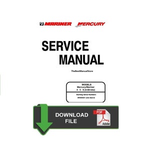 Mercury Mariner 4 5 6hp 4Stroke Service / Repair Manual