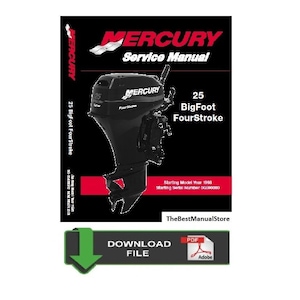 Mercury 25hp Bigfoot 4 Stroke Service / Repair Manual