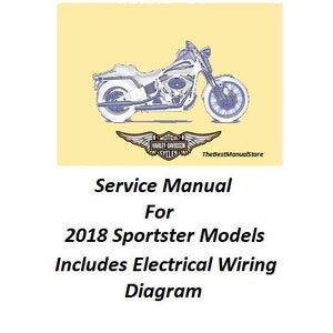 Harley Davidson 2018 Sportster Models OEM Factory Service Manual