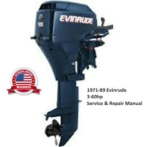 1971 - 89 Evinrude Outboard 3 - 60HP Service & Repair Manual 631 Pages