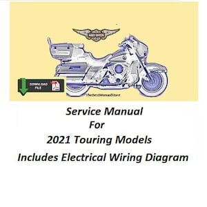 Harley Davidson 2021 Electra Glide Touring Models Factory Service Manual
