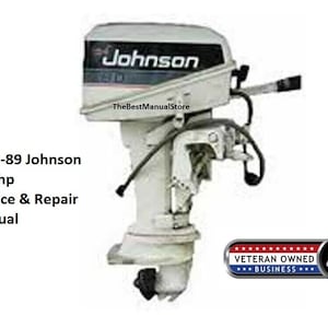 1971 - 89 Johnson Outboard 3 - 60HP Service & Repair Manual 631 Pages
