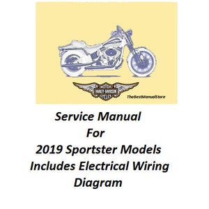 Harley Davidson 2019 Sportster Models OEM Factory Service Manual