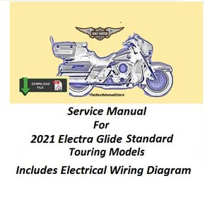 Harley Davidson 2021 Electra Glide Standard Touring Models Factory Service Manual