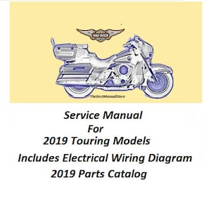 Harley Davidson 2019 Touring Models OEM Factory Service Manual