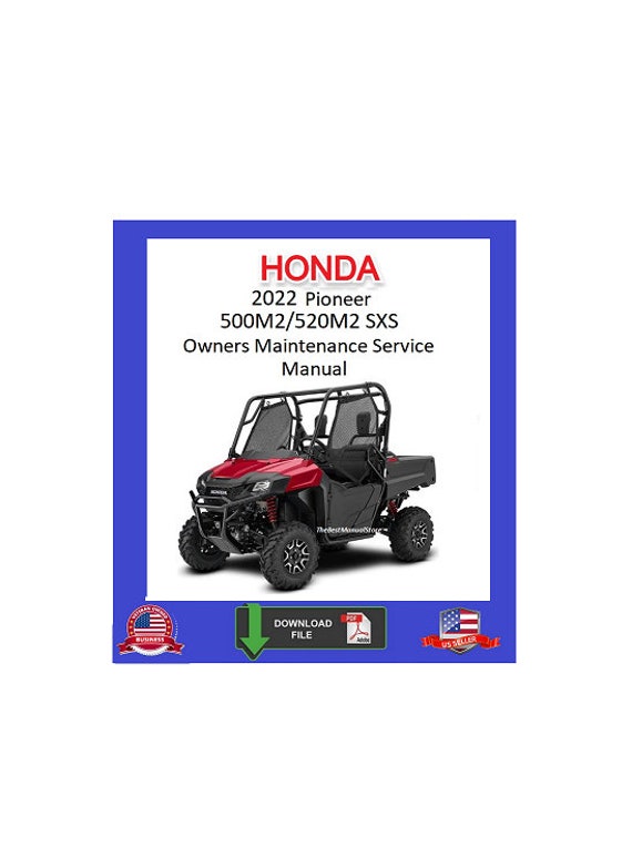 2022 Honda Pioneer 500M2/520M2 SXS/Manuel d'entretien