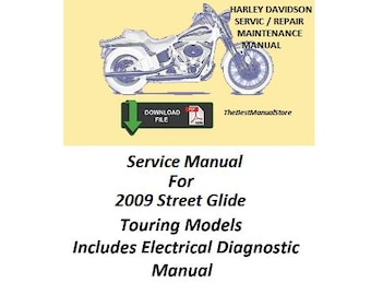 Manual de servicio/reparación/mantenimiento de los modelos Street Glide Touring de 2009