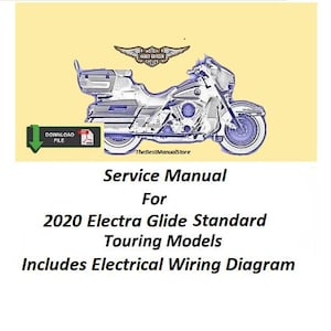 Harley Davidson 2020 Electra Glide Standard Touring Models Factory Service Manual