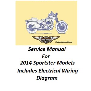 Harley Davidson 2014 Sportster Models Service Manual