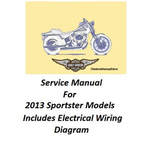 Harley Davidson 2013 Sportster Models Service Manual