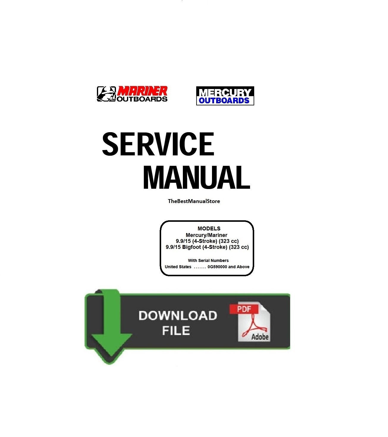 Mercury Mariner 9.9 / 15HP 4 Stroke Service / Repair Manual - Etsy Finland