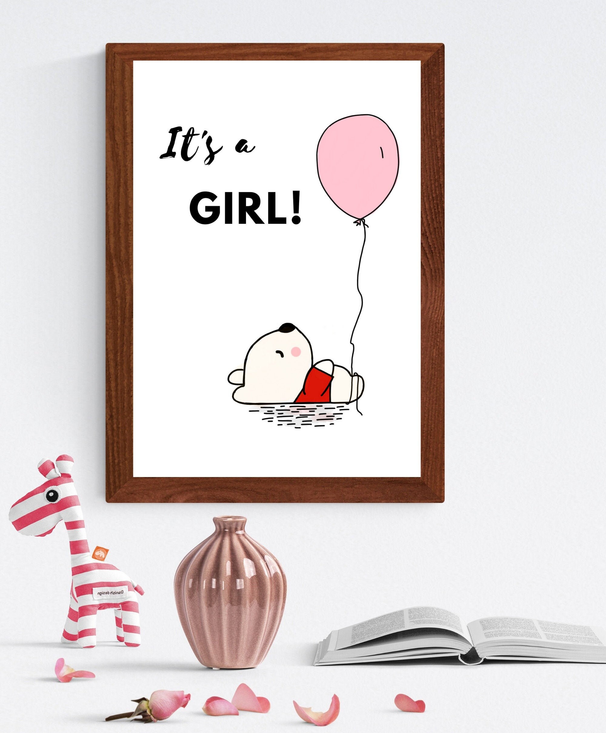 Printable It's a Girl Sign Printable Wall Art Home | Etsy
