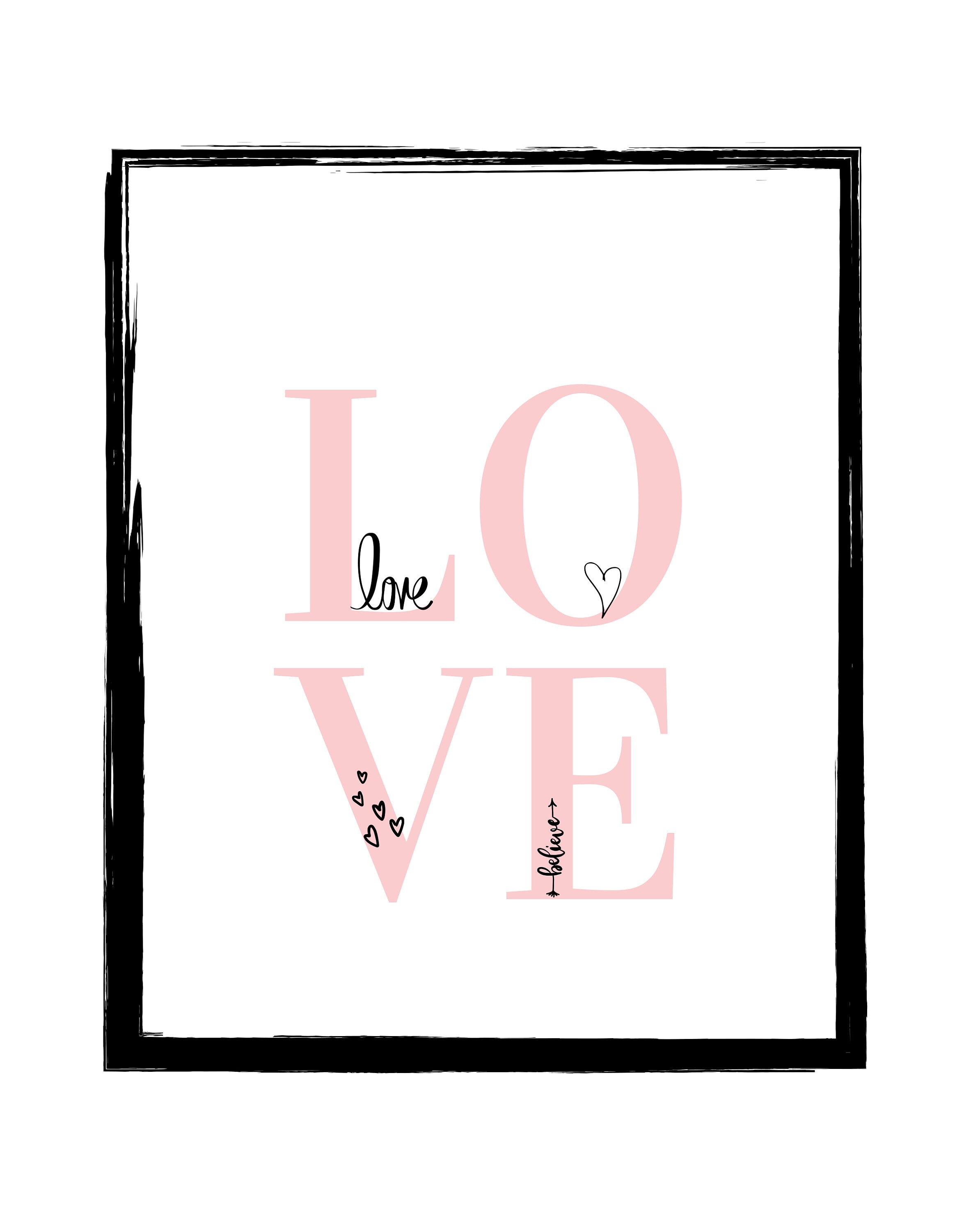 Printable LOVE Sign Printable Wall Art Home Decor LOVE Etsy UK