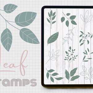 BLATT STEMPEL - zeugen Pinsel| zeugen Stempelpinsel| Stempel zeugen| Procreate Pinsel | Botanischer Pinsel | Blätter Stempel | Botanischer Stempel