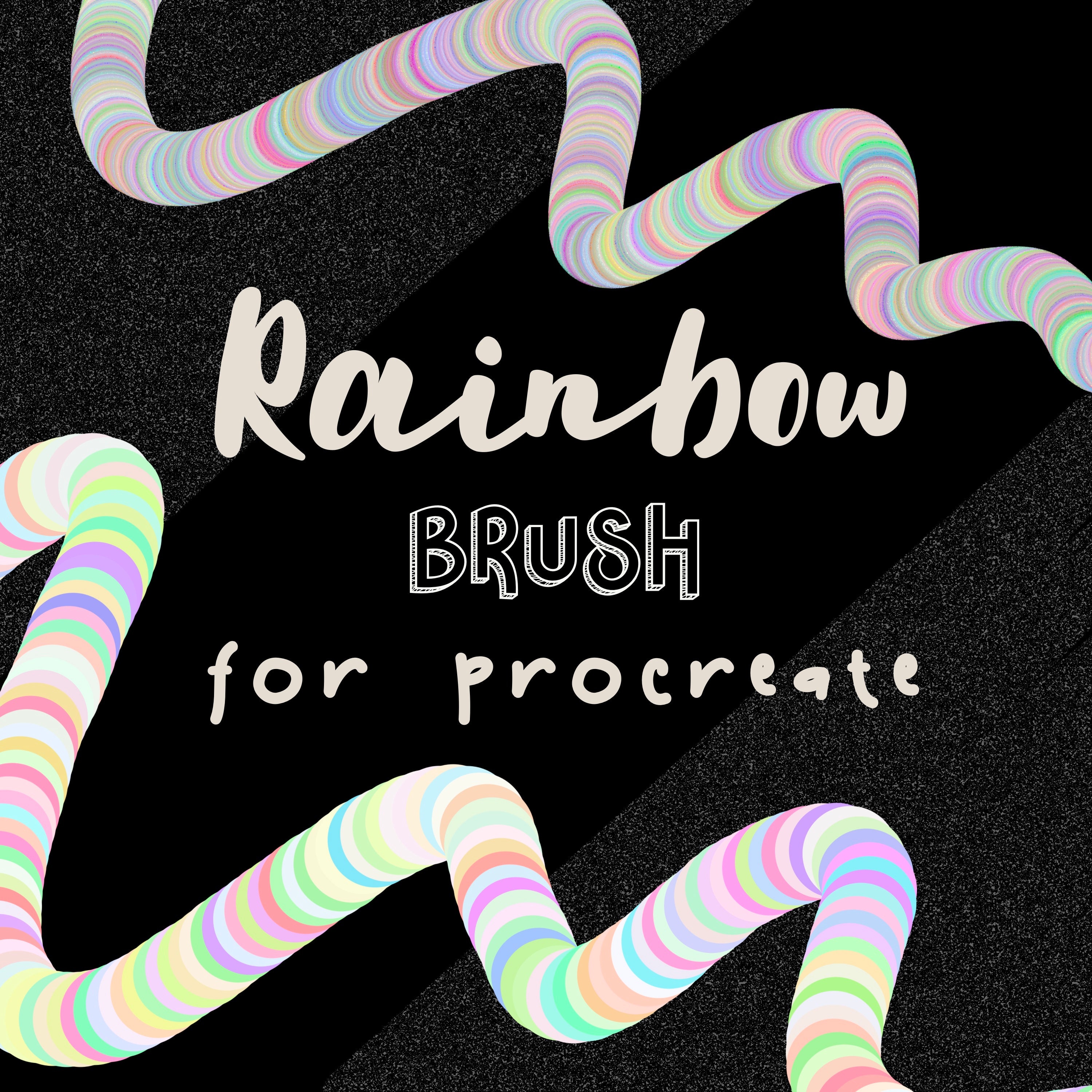RAINBOW BRUSH STROKE Rainbow Brush Brush Strokes Procreate Etsy