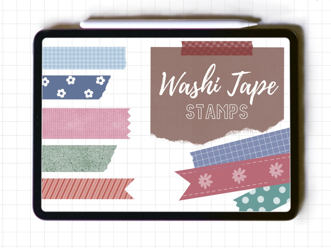 Washi Tape Stamp Procreate Brush Digital Washi Tape Etsy