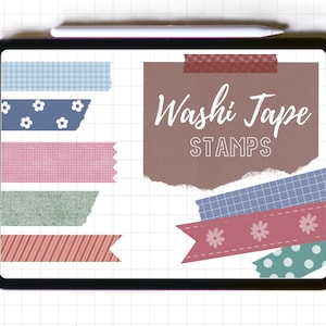 Washi Tape Stamp, Procreate Brush, Digital Washi Tape, Procreate Stamp, Washi Tape Brush, Journal Stamp, Stamp Brush, Stamp for Procreate