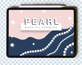 Procreate Pearl Brushes, 3D brush, Dotted Brushes, Dotted line brush, Lettering brush, Digital Brush, Ipad brush, Bubble Brush, Circle brush