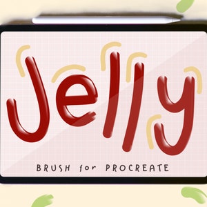 Jelly Brush for Procreate, Gloss Brush, Glossy Brush, Lettering Brush, Glass Brush, Procreate Brushes, Digital Download, Brushes, Monoline