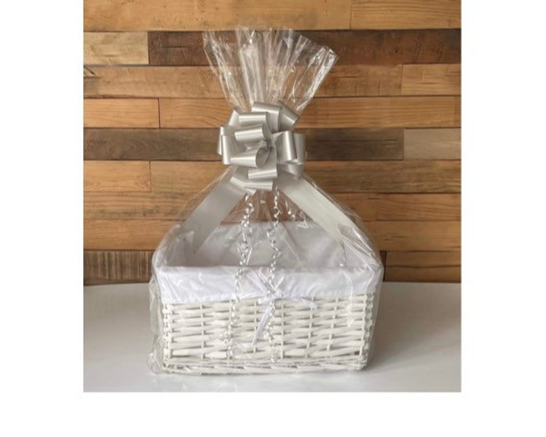 White Wicker Make Your Own Hamper Basket Kit Bow & Cello Etsy UK