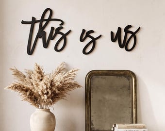 This is us sign, Fireplace decor, Wall hanging, Custom Wooden Sign, Family room decor, Thanksgiving Decor, Dining room decor, Housewarming