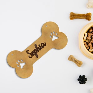 Personalisiertes Haustier Geschenk, individuelles Haustier Name Dekor, individuelles Zwinger Schild, handgemachtes Hundeknochen Schild, individuelles Hundegeschenk