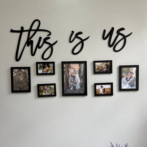 This is us sign, This is us wall decor, This us wall hanging, This is us wood sign, Family room decor, Collage Photoframe, Dining room decor