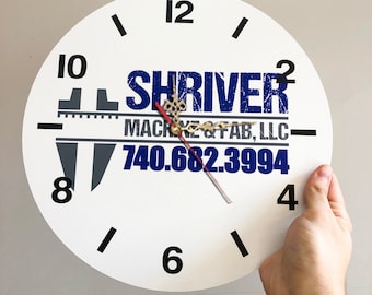 Your Logo Custom Wall Clock, Corporate Gift, Custom Business Sign, Business Logo Sign, Custom Photo Wall Clock, Boss Gift, Office Wall Decor