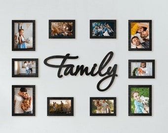 Personalized photo frame, Family photo collage, Photo collage frame, Medium color, Picture frame collage, Custom collage, Housewarming gift
