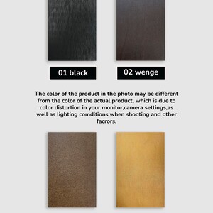 May include: Four wood samples in different colors: black, dark brown, light brown, and walnut. The color of the product in the photo may be different from the color of the actual product, which is due to color distortion in your monitor, camera settings, as well as lighting conditions when shooting and other factors.