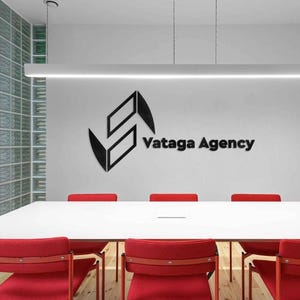 Custom Wood Logo Sign – Personalized Business Name Wall Art, 3D Laser Cut Office Decor, Modern Branding, Corporate Wall Piece