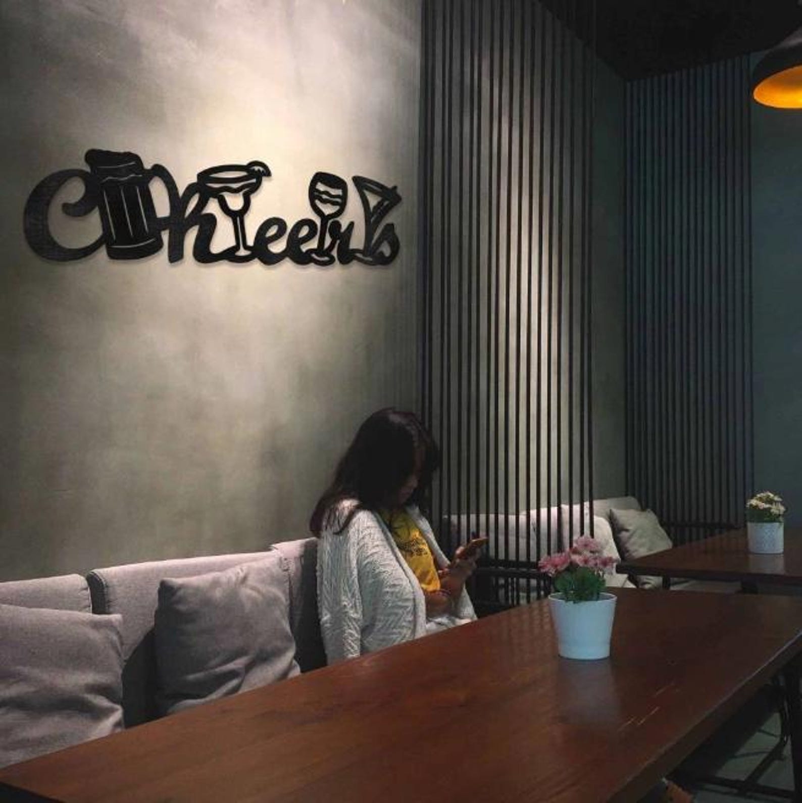 Personalized Wooden Bar Logo Sign – Custom Lounge Wall Decor, Engraved ...