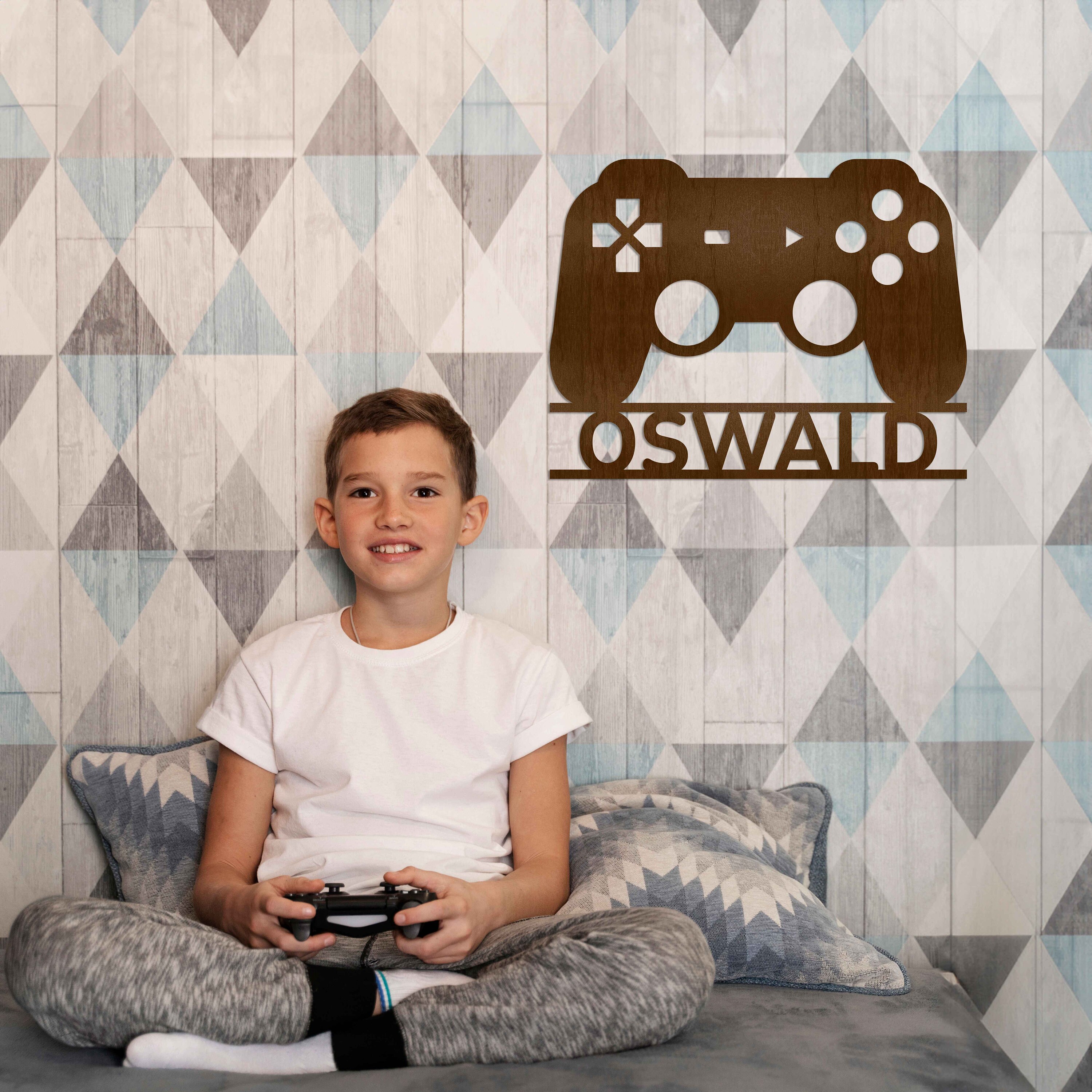 Game Controller Name Sign for Kids Video Game Décor Boys Room Name Sign ...