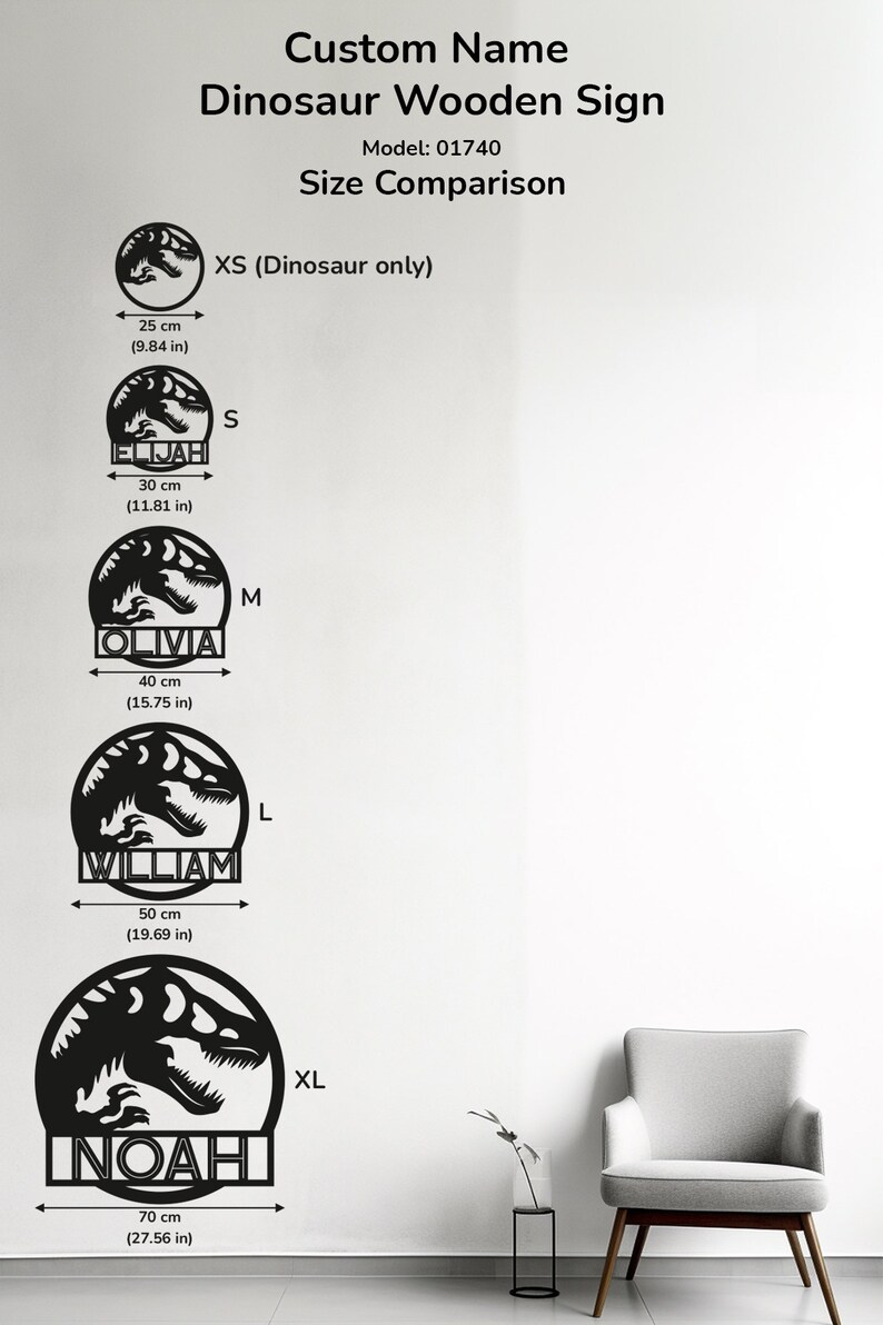 Personalized Dinosaur Name Sign Dinosaur Wall Art Custom Dinosaur Decor ...