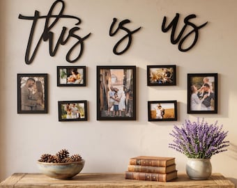 This is us sign, This is us cut out, This is us sign, Custom word cut out, Gallery wall, Wall decor, Farmhouse decor