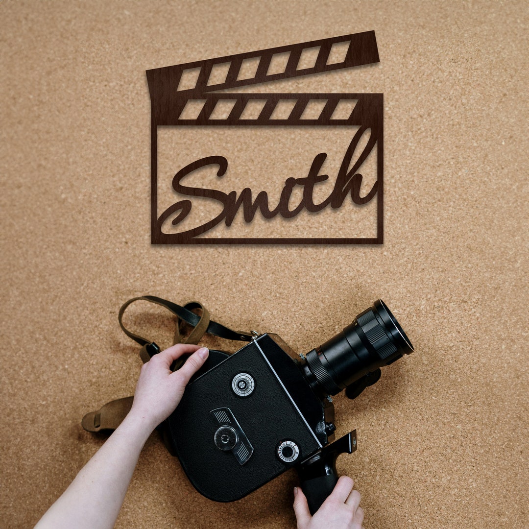 Personalized Director Clapperboard Sign | Baltic Birch Wood Wall Decor ...