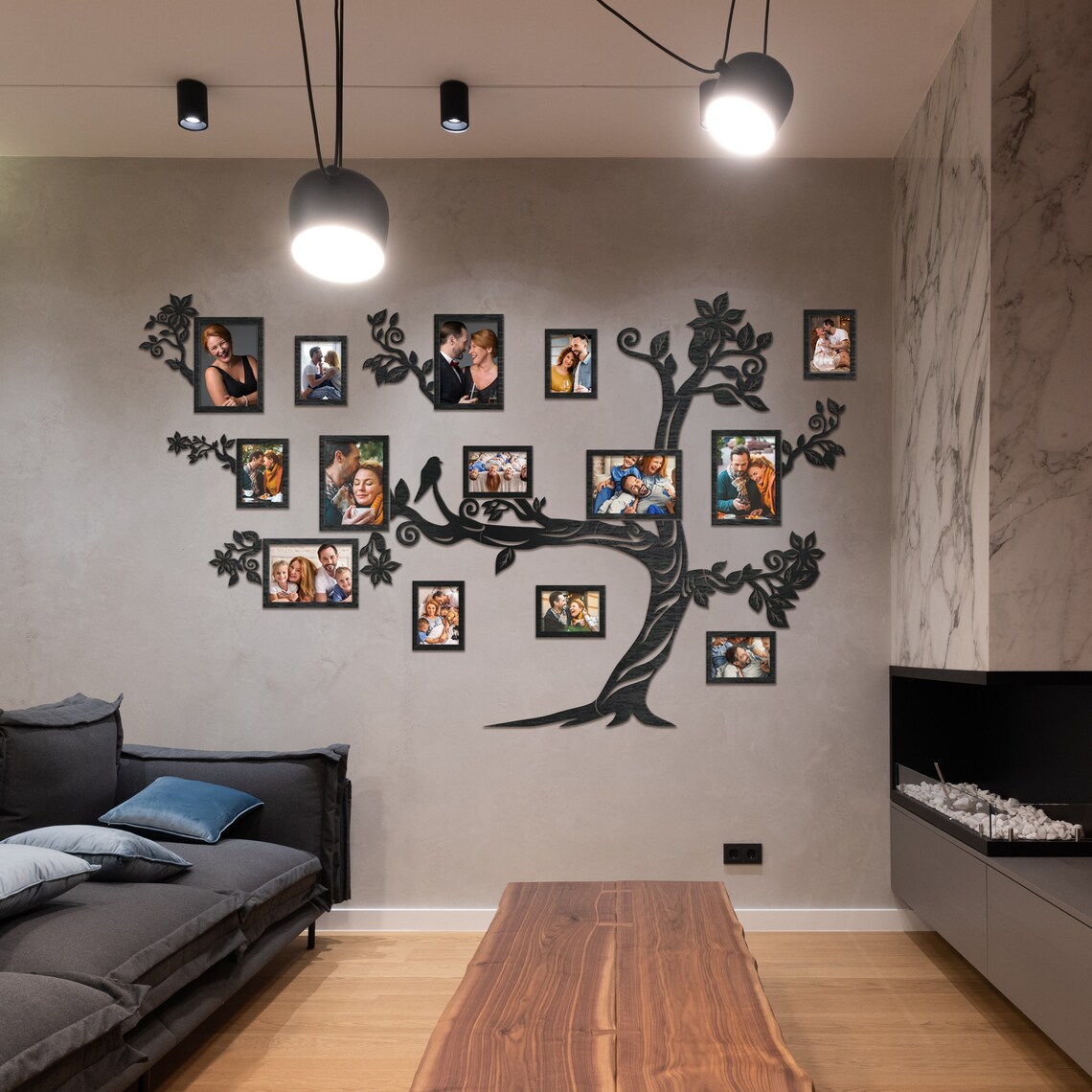Photo Tree Frame Large Family Tree With Photo Frames, Wall Decorations for Living Room ...