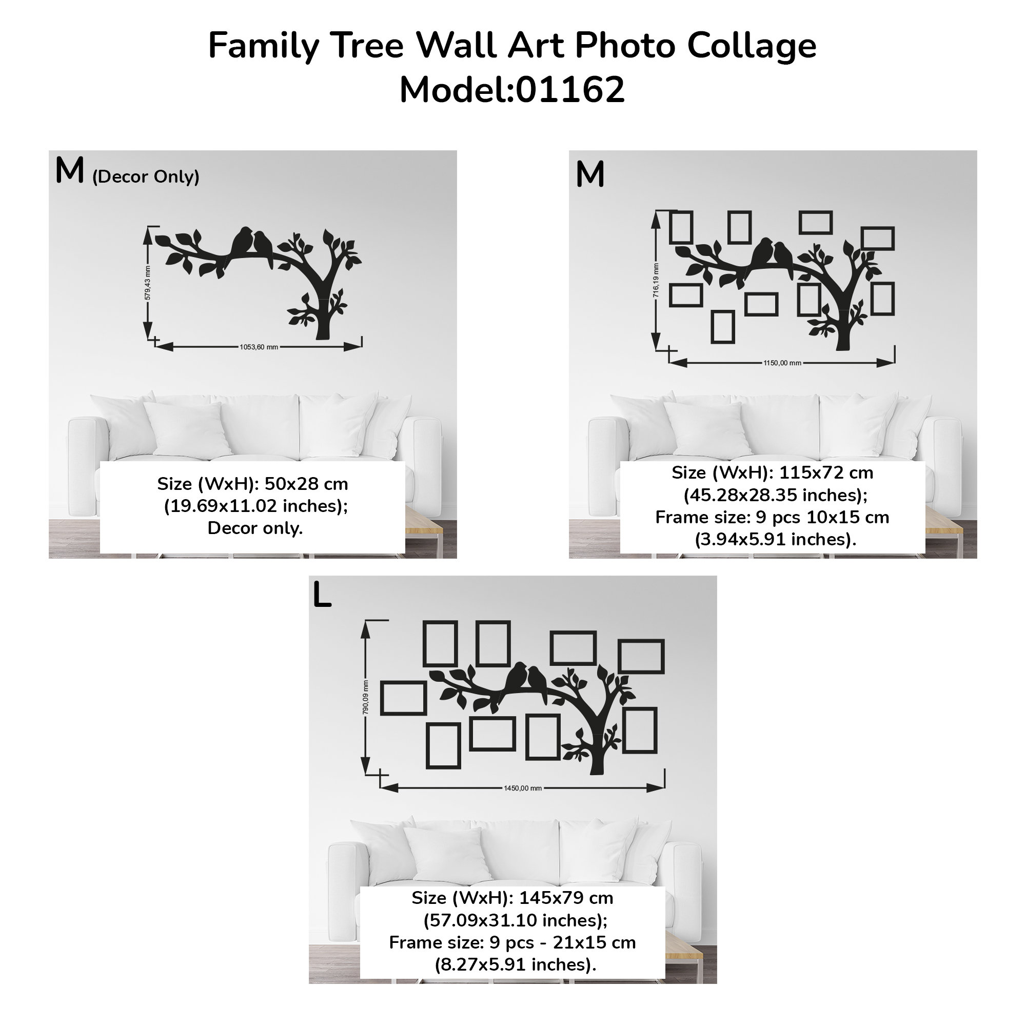 Family Tree Wall Art Photo Collage, Family Tree Charts, Family Photos ...