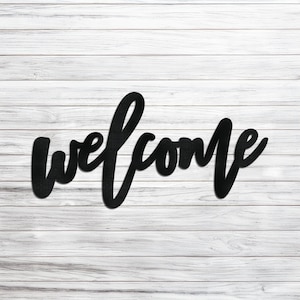 Welcome Word Cutout, Wedding Decor, Wooden letters, Welcome Sign, Housewarming Gift, Living Room Decor, Custom Wooden Sign, Wall Hanging
