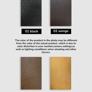 May include: Four wood samples in different colors: black, dark brown, light brown, and walnut. The color of the product in the photo may be different from the color of the actual product, which is due to color distortion in your monitor, camera settings, as well as lighting conditions when shooting and other factors.