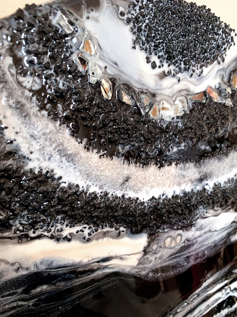 Epoxy Resin Wall Art Black Epoxy Resin Luxury Epoxy Resin Etsy