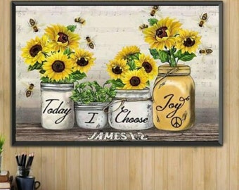 Hummingbird Sunflower Today I Choose Joy James Poster No Frame Hummingbird Sunflower Today I Choose Joy James Poster No Frame
