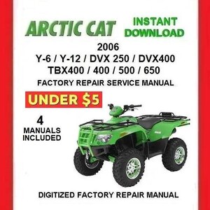 2006 ARCTIC CAT ALL ATVs Factory Service Repair Manual pdf Download