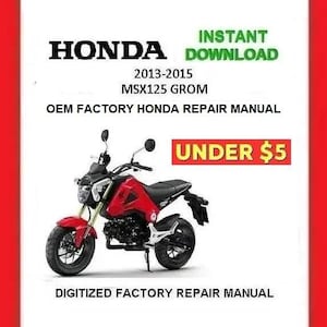 2013-2015 HONDA MSX125 GROM Factory Service Repair Manual pdf Download