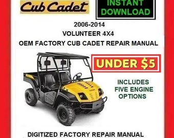 CUB CADET VOLUNTEER 4X4 Utility Vehicle Service Repair Manual pdf Download
