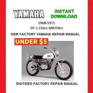 1968-1971 YAMAHA DT-1A B C S E MX250cc Factory Service Repair Manual pdf Download
